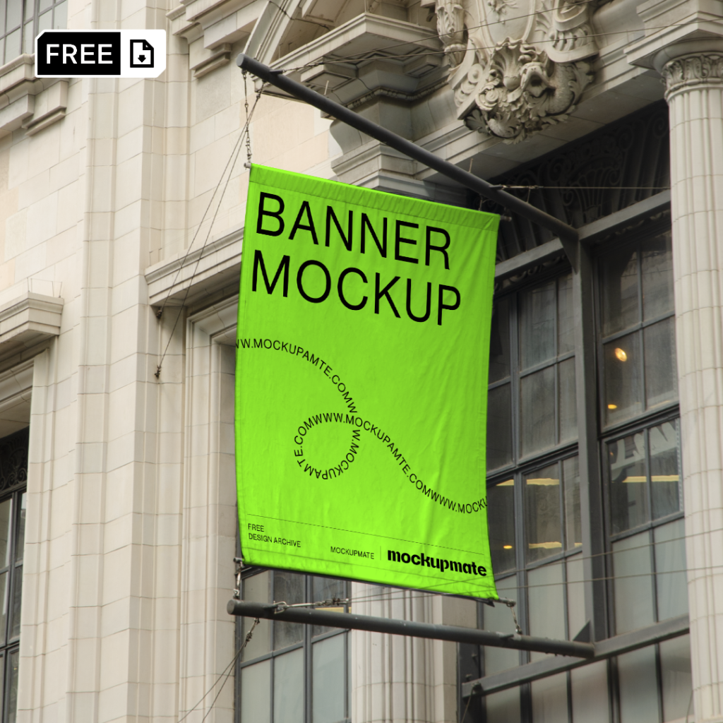 (FREE MOCKUP) Outdoor Banner